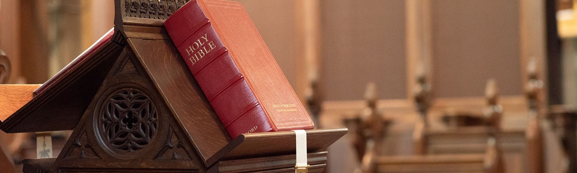 Bible on stand 